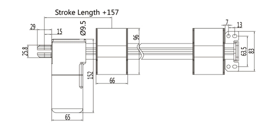 ml8电动推杆外形尺寸